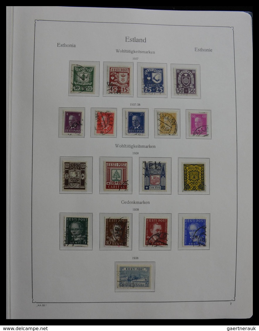 Estland: 1918-2010: Almost complete, used collection Estonia 1918-2010 in Kabe album. Collection con