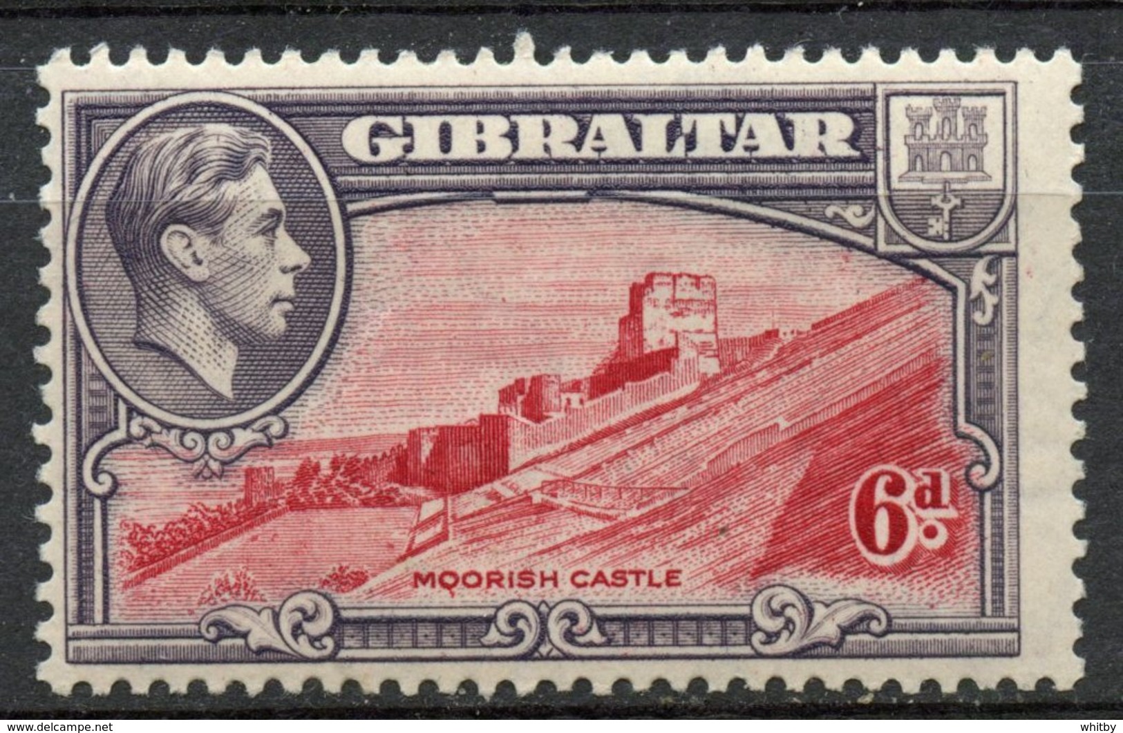 Gibralter 1938 6p Castle Issue #113  MH - Gibraltar
