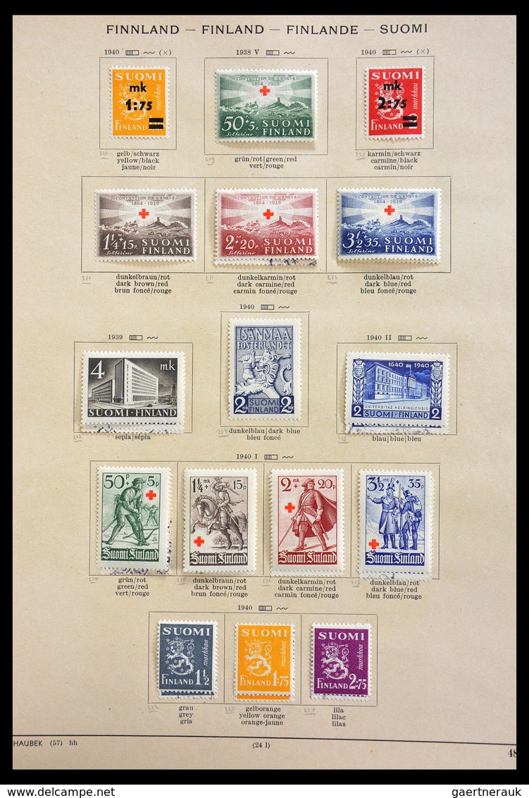 Finnland: 1856-1960: Almost complete, mint hinged and used collection Finland 1856-1960 on albumpage