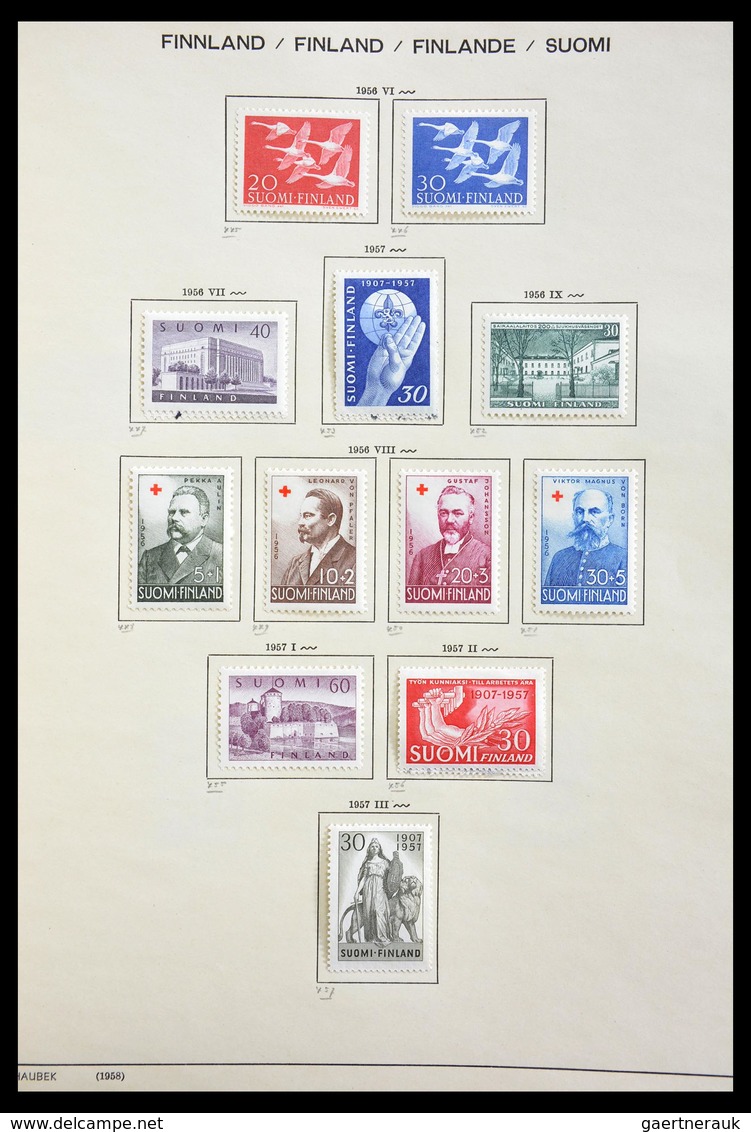 Finnland: 1856-1960: Almost complete, mint hinged and used collection Finland 1856-1960 on albumpage