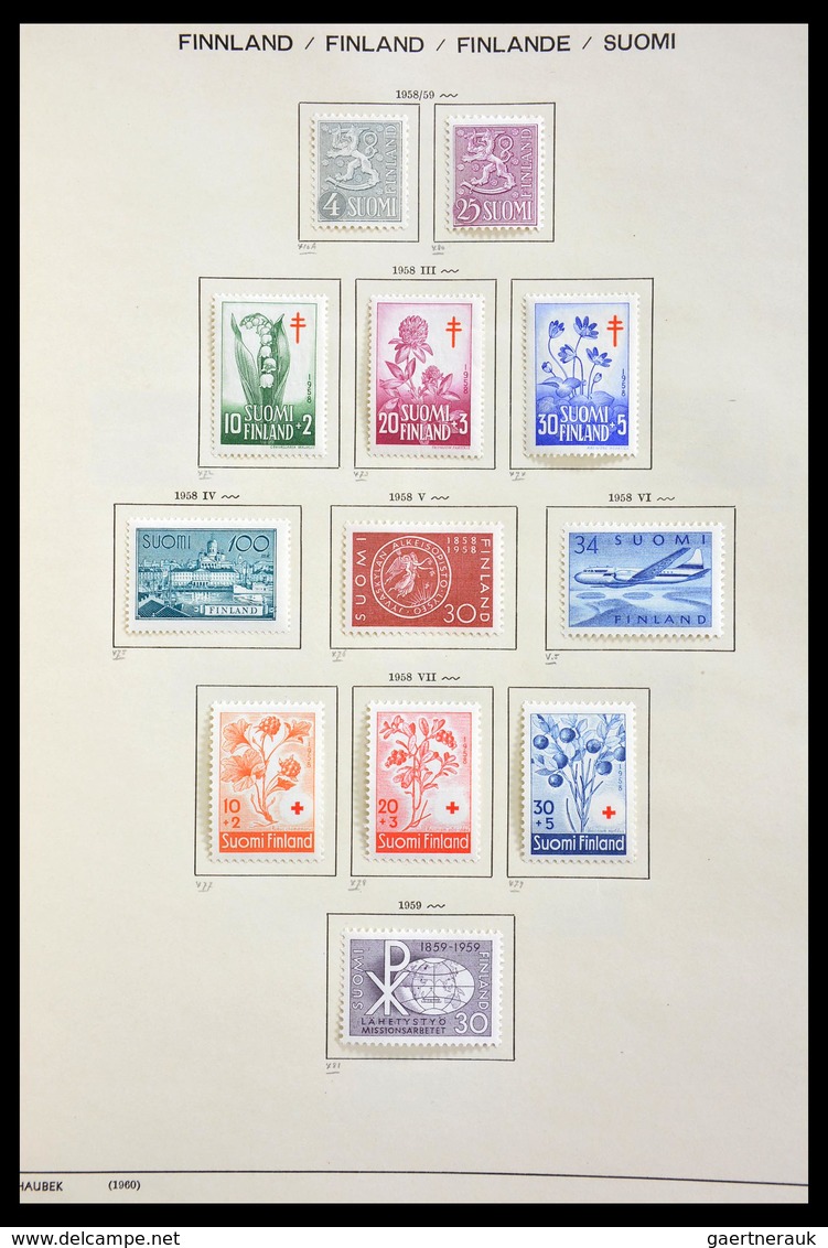 Finnland: 1856-1960: Almost complete, mint hinged and used collection Finland 1856-1960 on albumpage