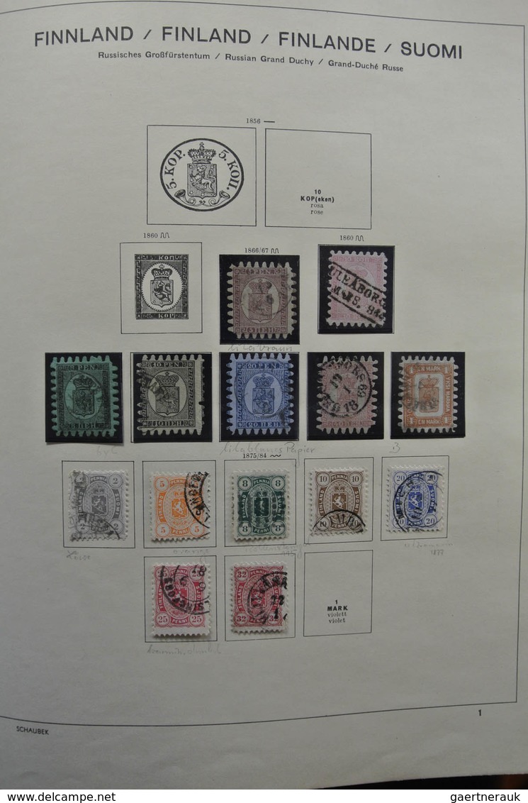 Finnland: 1860-1995: Very Well Filled, Somewhat Specialised, Double, MNH, Mint Hinged And Used Colle - Gebraucht