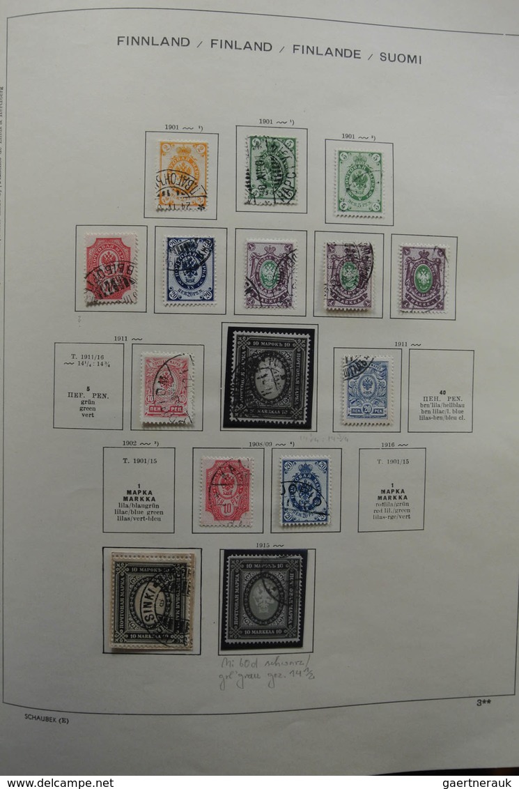 Finnland: 1860-1995: Very Well Filled, Somewhat Specialised, Double, MNH, Mint Hinged And Used Colle - Gebraucht