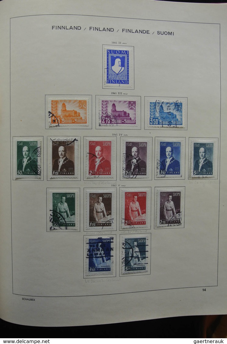 Finnland: 1860-1995: Very well filled, somewhat specialised, double, MNH, mint hinged and used colle