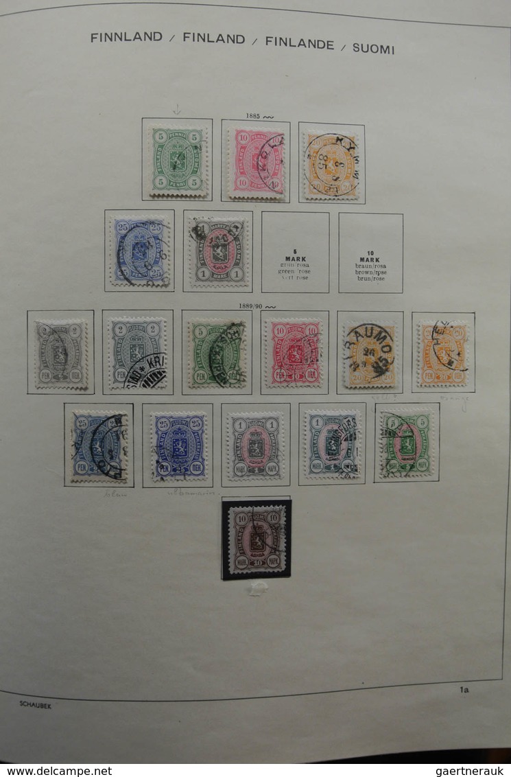 Finnland: 1860-1995: Very well filled, somewhat specialised, double, MNH, mint hinged and used colle