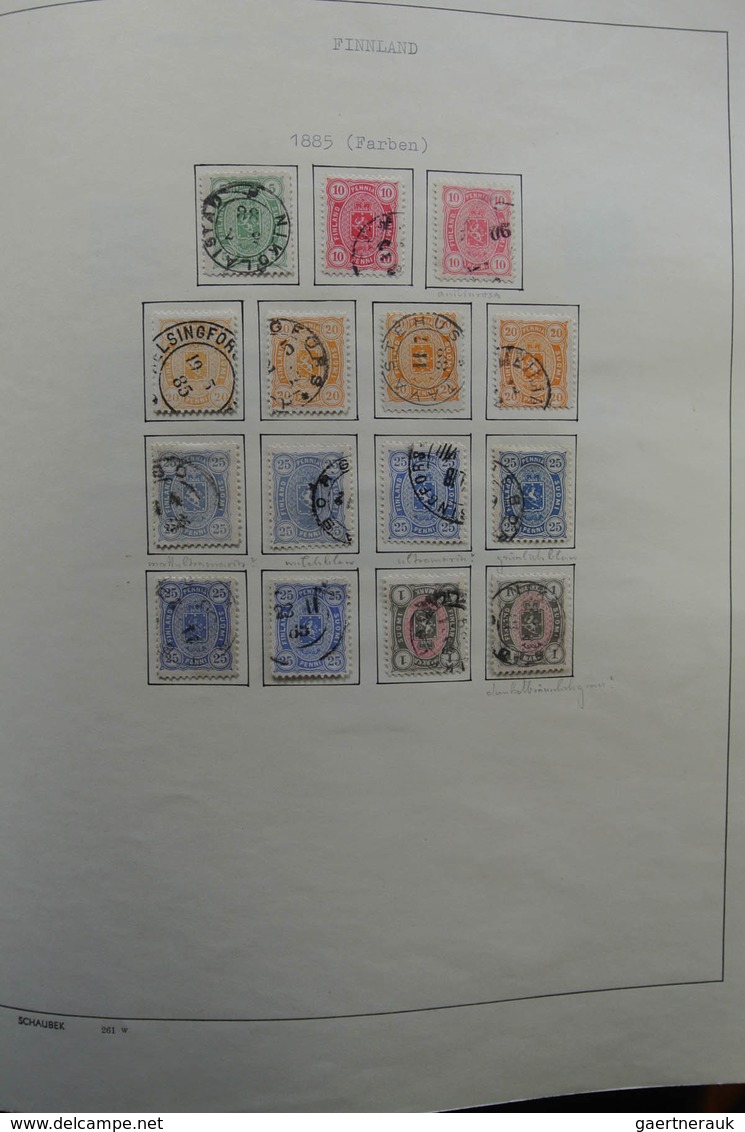 Finnland: 1860-1995: Very well filled, somewhat specialised, double, MNH, mint hinged and used colle