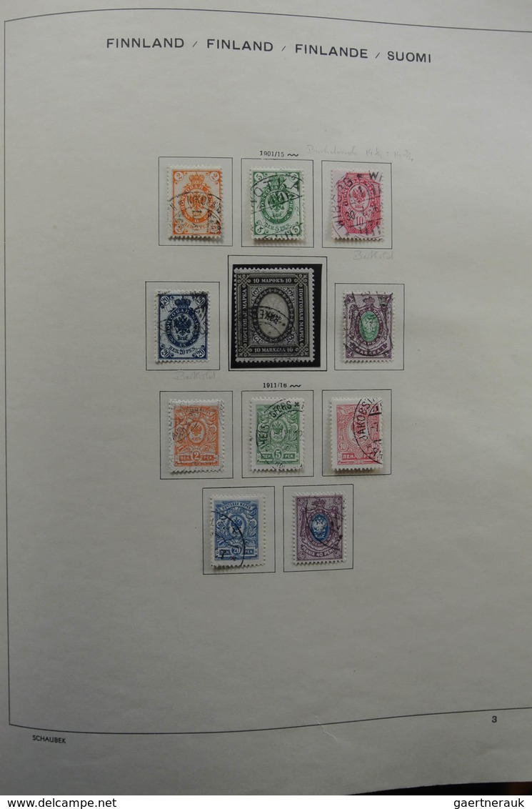 Finnland: 1860-1995: Very well filled, somewhat specialised, double, MNH, mint hinged and used colle