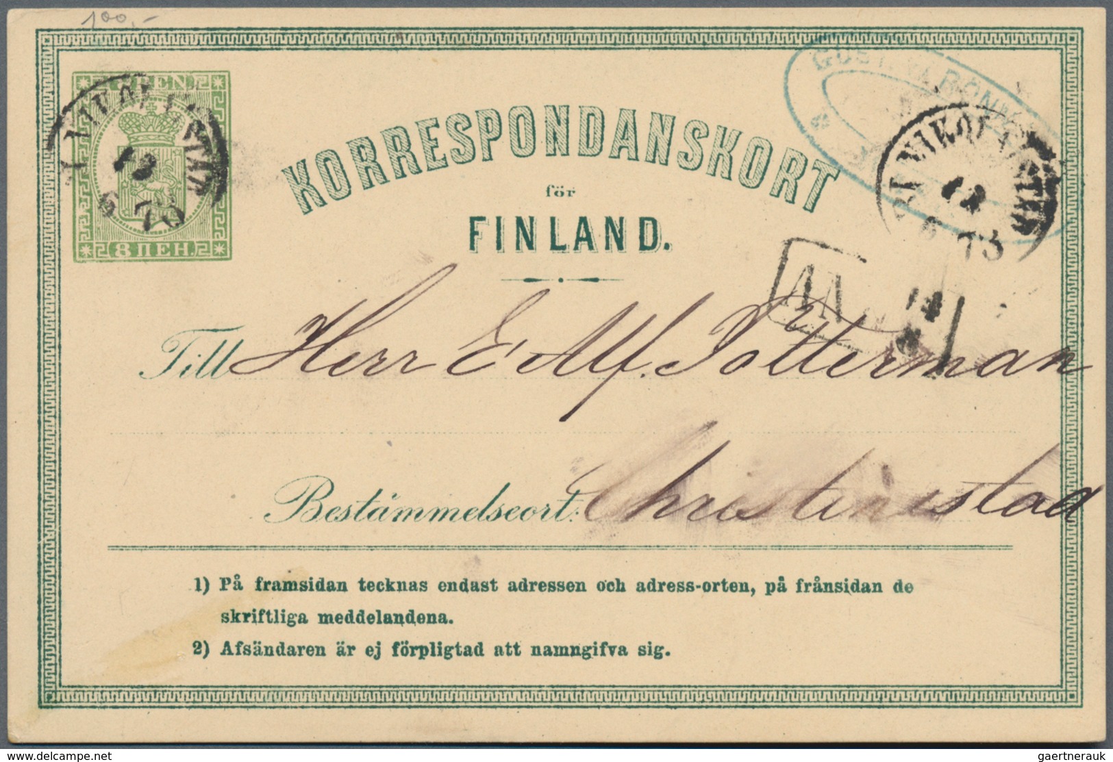 Finnland - Ganzsachen: 1871/1900, collection of 65 used and one unused stationery cards, 28 of them