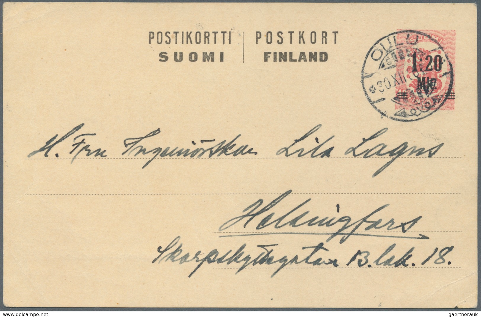 Finnland - Ganzsachen: 1872 from, comprehensive lot of 153 predominantly used postal stationeries co