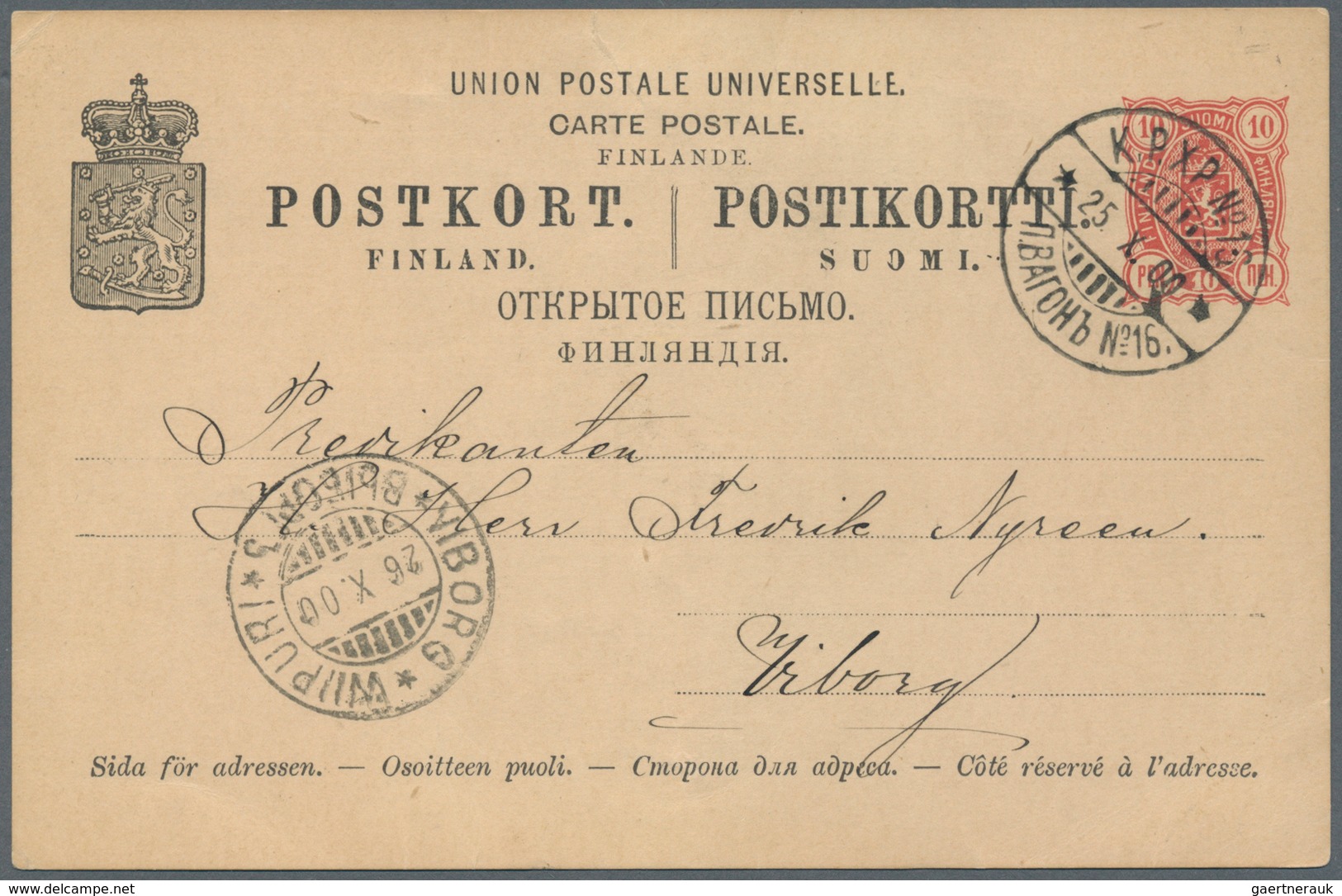 Finnland - Stempel: 1880/1950, Gut 1000 Belege Mit Schwerpunkt Bei Den Stempeln. Dabei Paketkarten A - Sonstige & Ohne Zuordnung