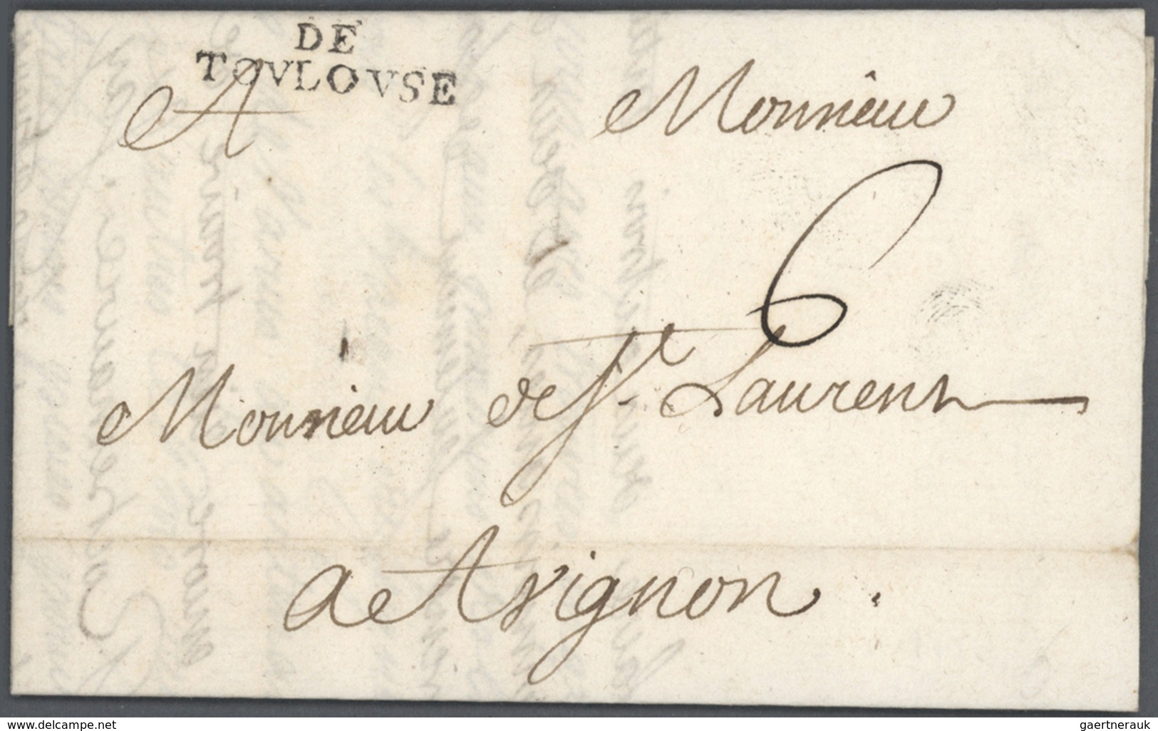 Frankreich - Vorphilatelie: 1744/1791 Ca., Useful Lot Of 160 Folded Letters With Cancellations Of Th - 1701-1800: Vorläufer XVIII