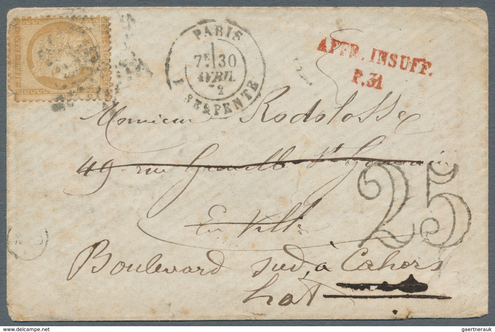 Frankreich: 1803/1925, group of 28 covers/cards from some interesting pre-philately, good range of p