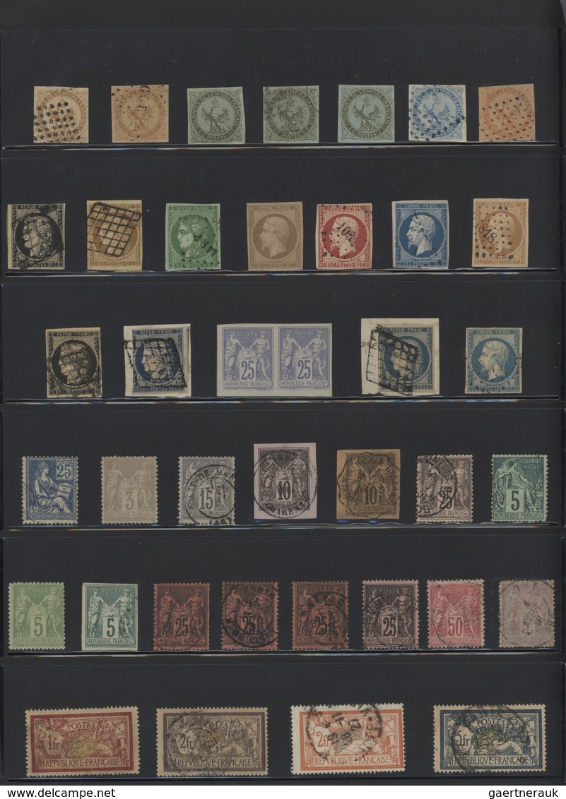 Frankreich: 1849/1950 (ca.), France And Colonies, Sophisticated Collection In A Binder (varied/tropi - Collections