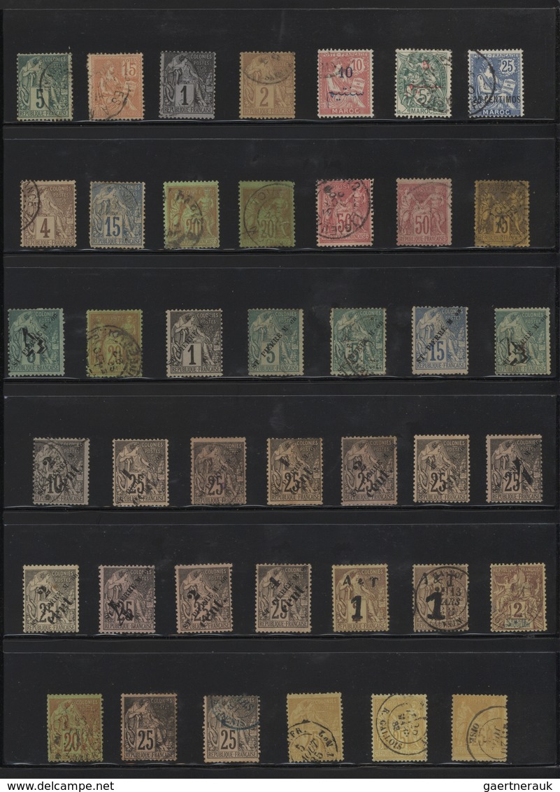 Frankreich: 1849/1950 (ca.), France And Colonies, Sophisticated Collection In A Binder (varied/tropi - Sammlungen