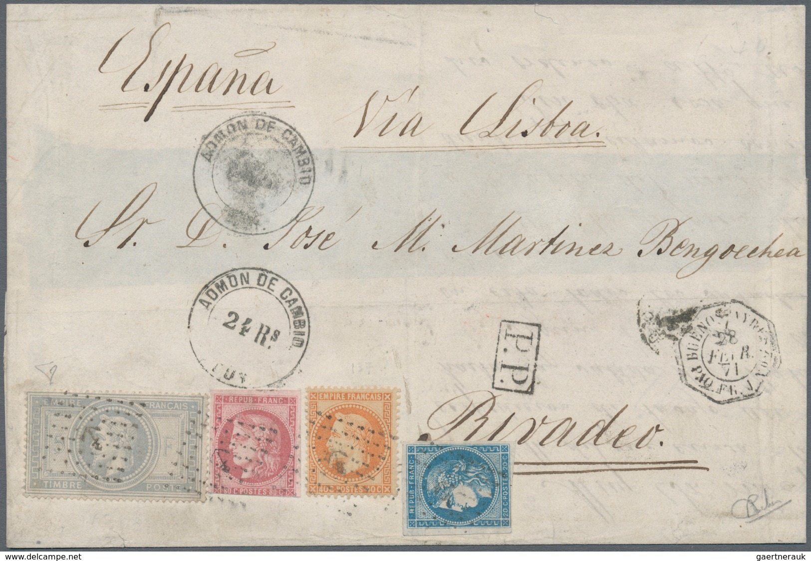 Frankreich: 1849-1870's "FRENCH POSTAL HISTORY": Collection of more than 30 special, attractive, sca