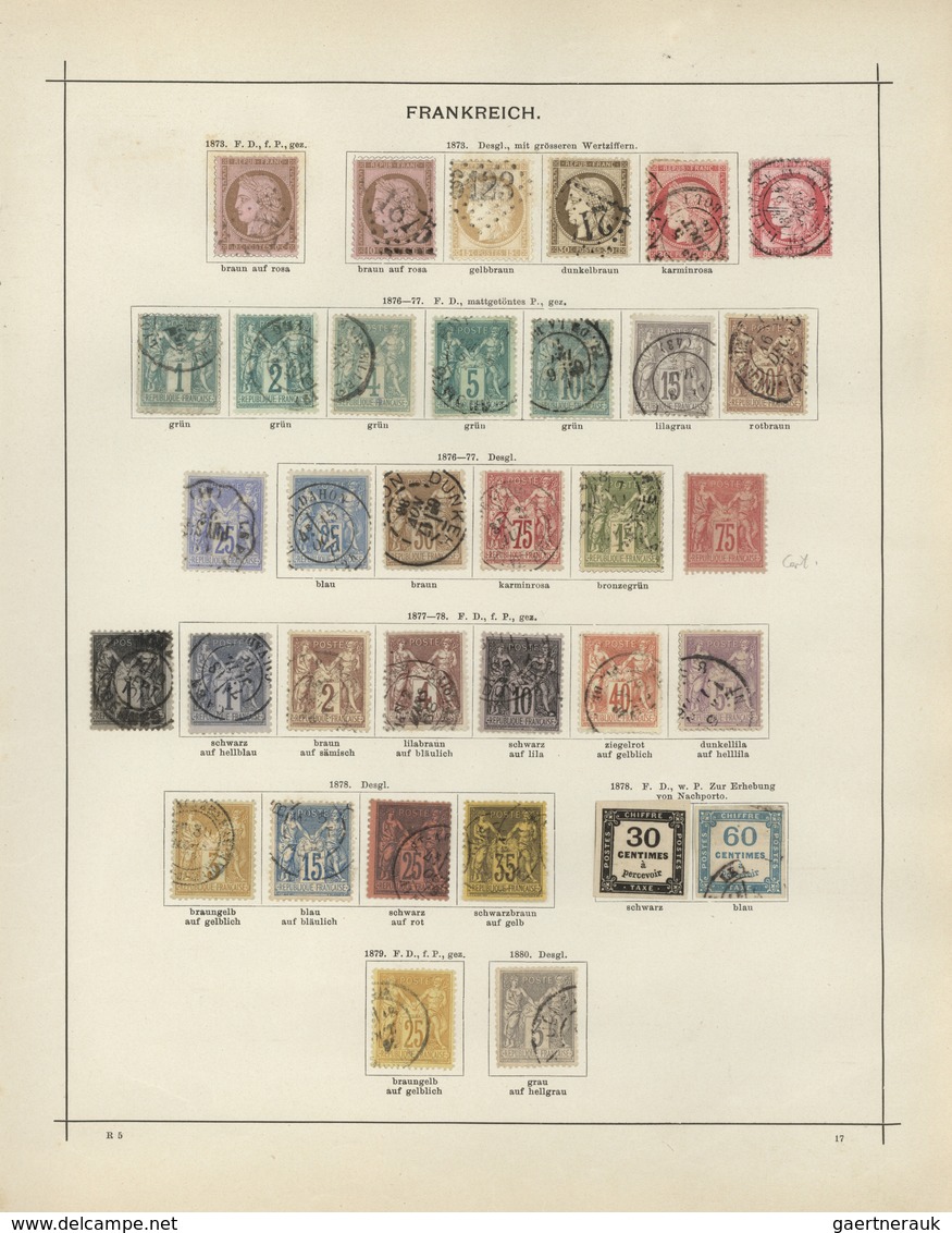 Frankreich: 1849-1890, Bis Auf Die „Vermillion“ In Der Markenklassik Vollständig Komplette Prachtsam - Collections