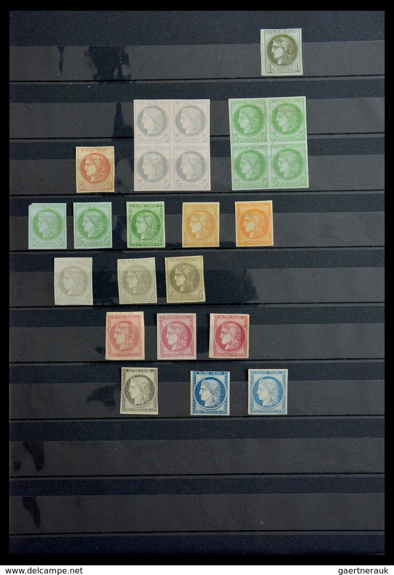 Frankreich: 1849-1900: Beautiful lot mint and used classic stamps of France, including a very nice p