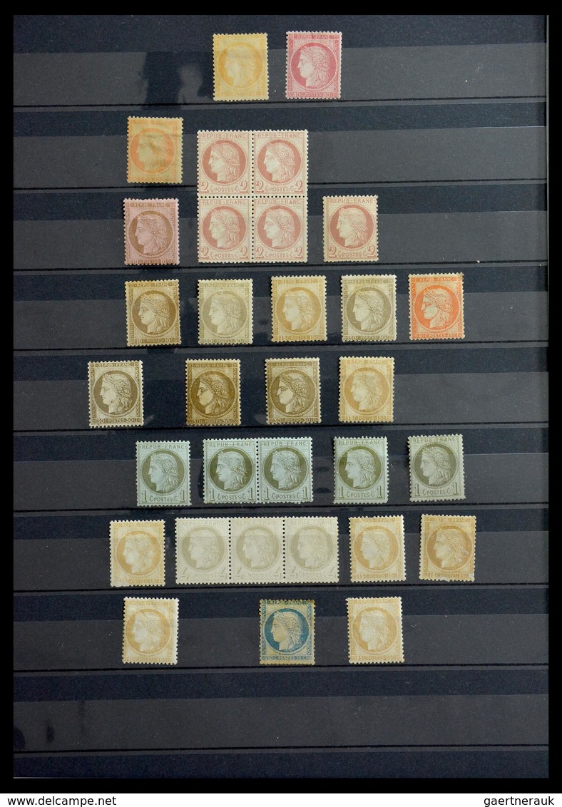 Frankreich: 1849-1900: Beautiful lot mint and used classic stamps of France, including a very nice p