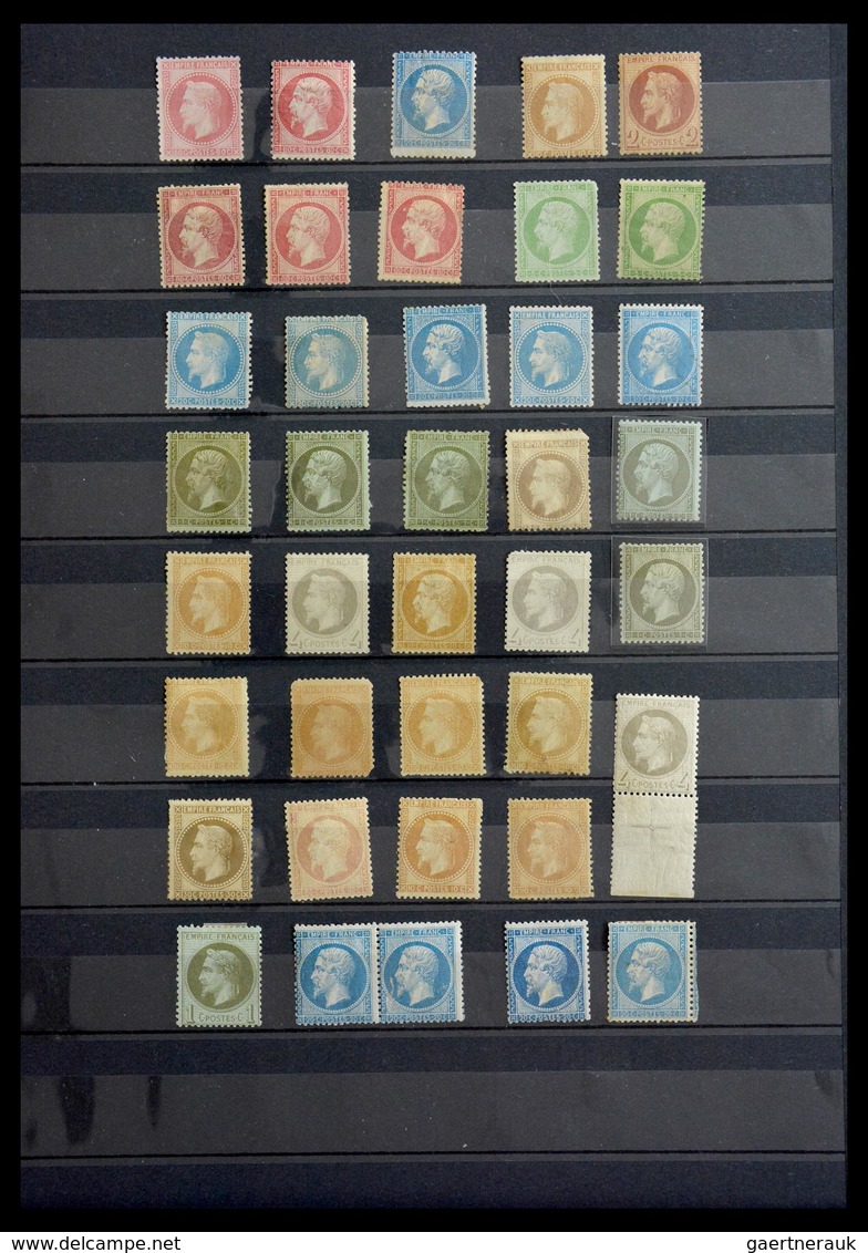 Frankreich: 1849-1900: Beautiful lot mint and used classic stamps of France, including a very nice p