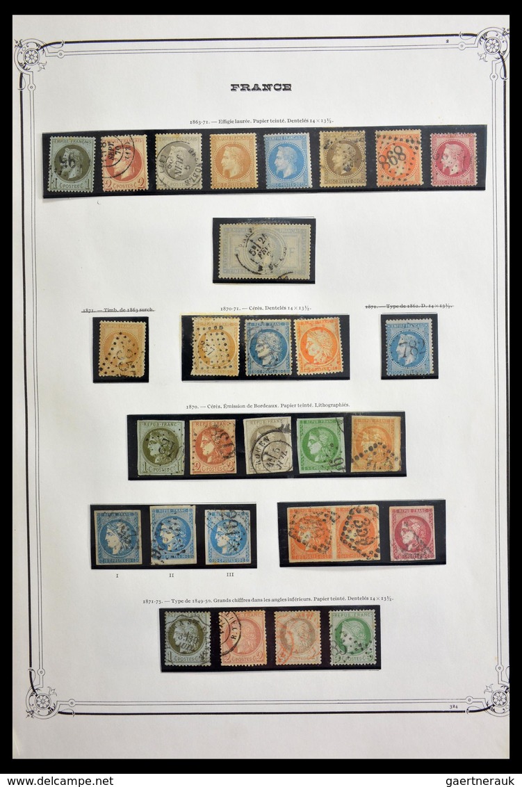 Frankreich: 1849-1945: Almost Complete, Mint Hinged And Used Collection France 1849-1945 In Old Yver - Sammlungen