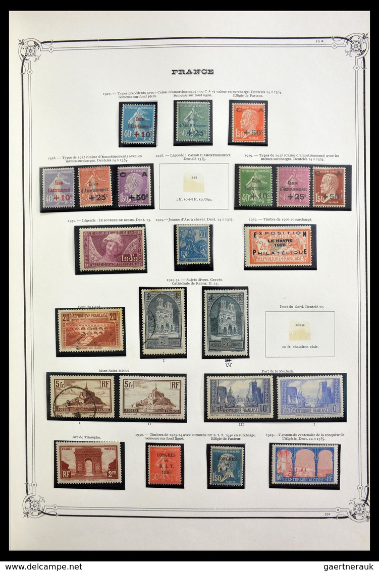 Frankreich: 1849-1945: Almost Complete, Mint Hinged And Used Collection France 1849-1945 In Old Yver - Collections