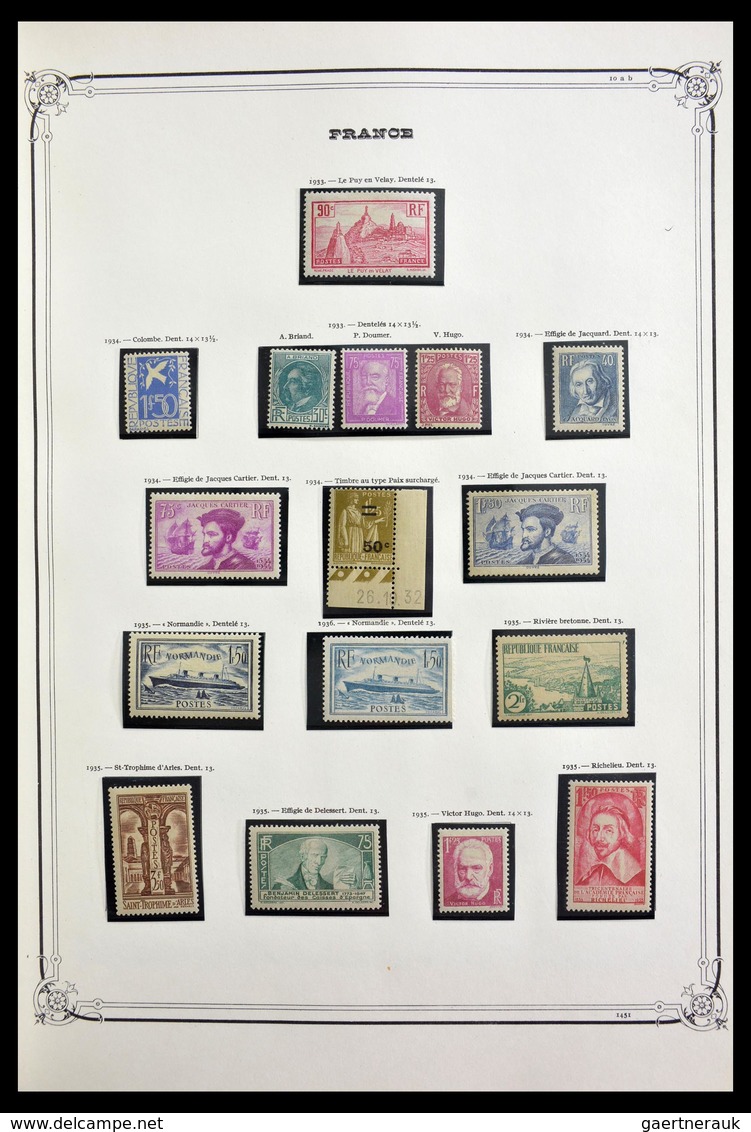 Frankreich: 1849-1945: Almost Complete, Mint Hinged And Used Collection France 1849-1945 In Old Yver - Collections