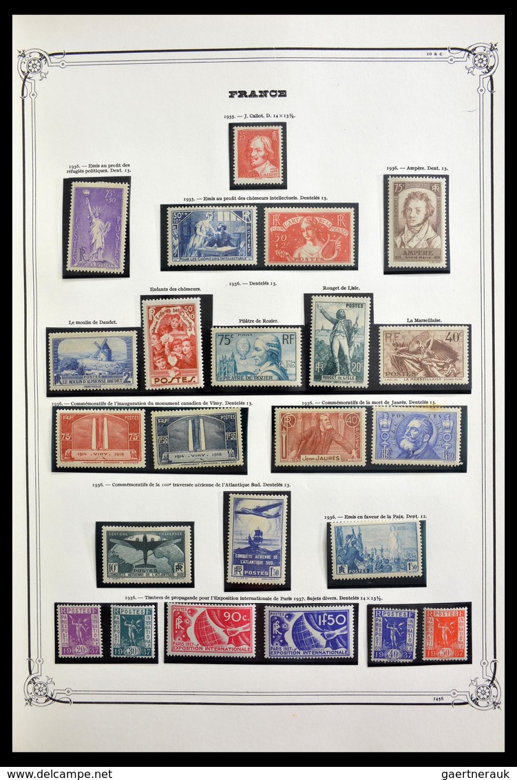 Frankreich: 1849-1945: Almost complete, mint hinged and used collection France 1849-1945 in old Yver