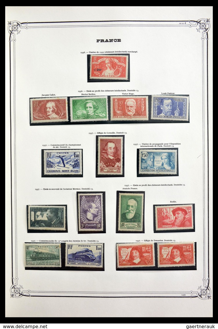 Frankreich: 1849-1945: Almost complete, mint hinged and used collection France 1849-1945 in old Yver