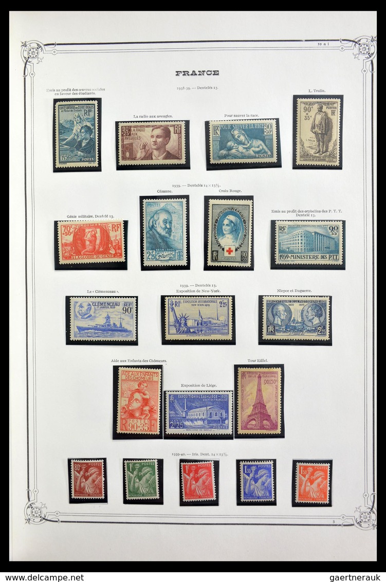 Frankreich: 1849-1945: Almost complete, mint hinged and used collection France 1849-1945 in old Yver