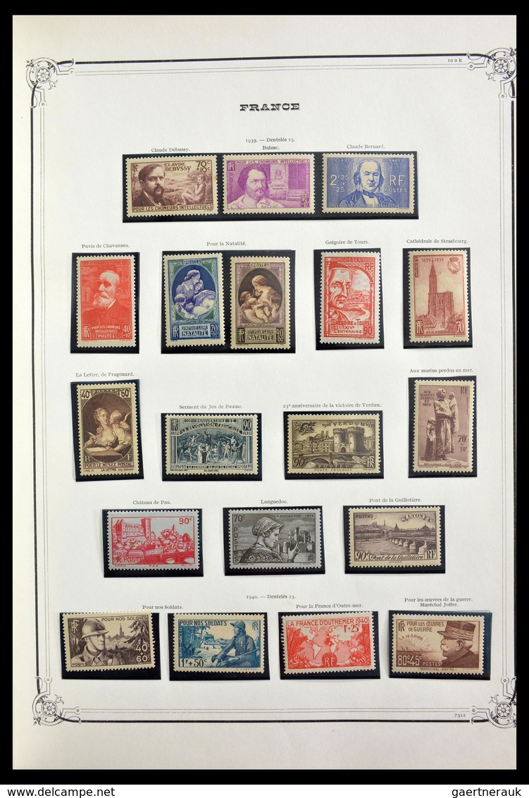 Frankreich: 1849-1945: Almost complete, mint hinged and used collection France 1849-1945 in old Yver