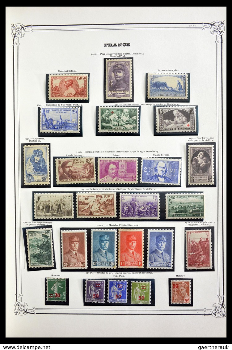 Frankreich: 1849-1945: Almost complete, mint hinged and used collection France 1849-1945 in old Yver