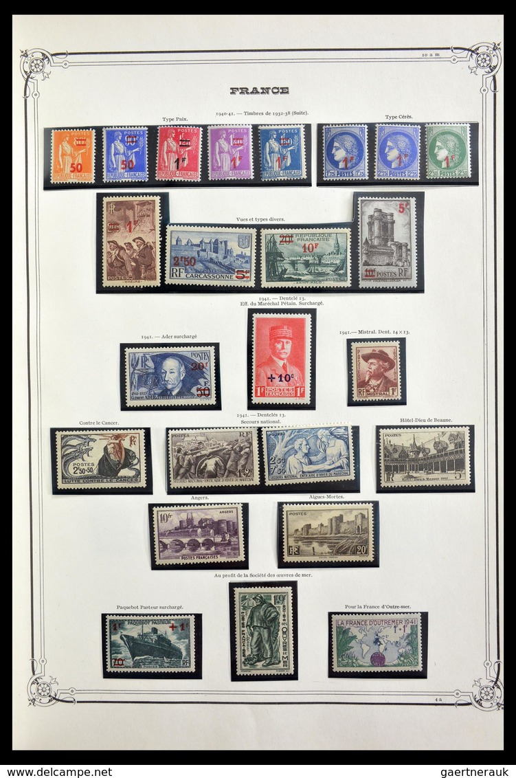 Frankreich: 1849-1945: Almost complete, mint hinged and used collection France 1849-1945 in old Yver