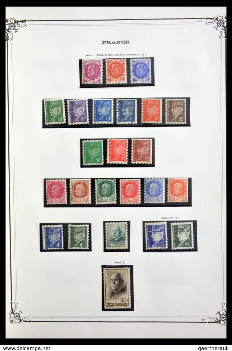 Frankreich: 1849-1945: Almost complete, mint hinged and used collection France 1849-1945 in old Yver