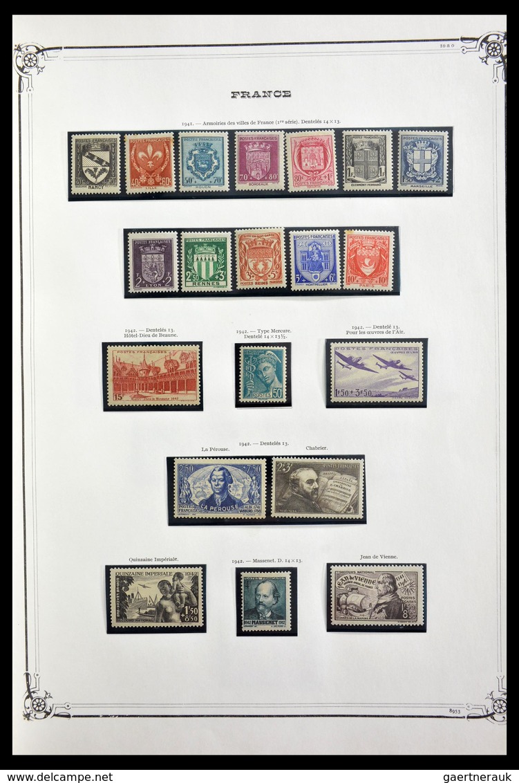 Frankreich: 1849-1945: Almost complete, mint hinged and used collection France 1849-1945 in old Yver