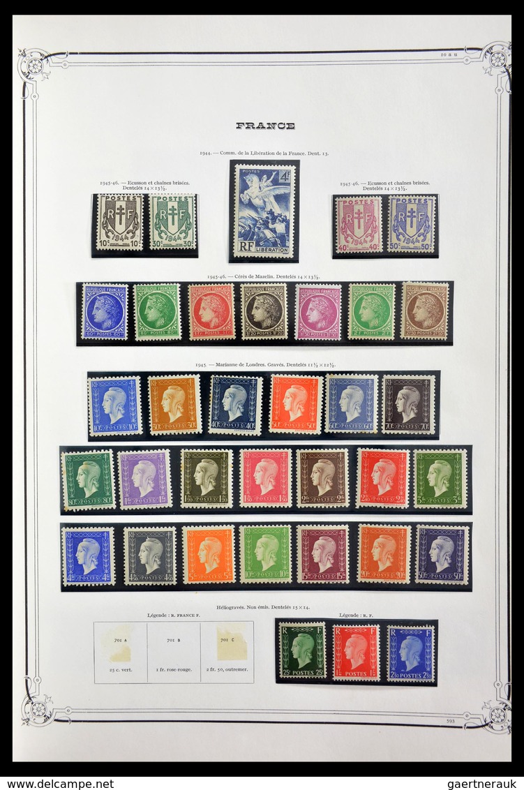 Frankreich: 1849-1945: Almost complete, mint hinged and used collection France 1849-1945 in old Yver