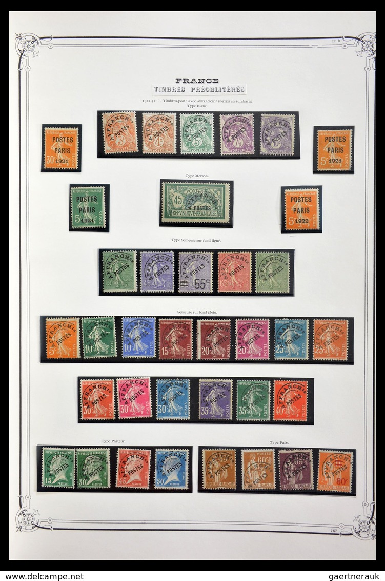 Frankreich: 1849-1945: Almost complete, mint hinged and used collection France 1849-1945 in old Yver