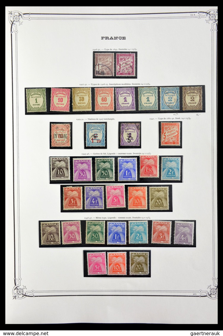 Frankreich: 1849-1945: Almost complete, mint hinged and used collection France 1849-1945 in old Yver