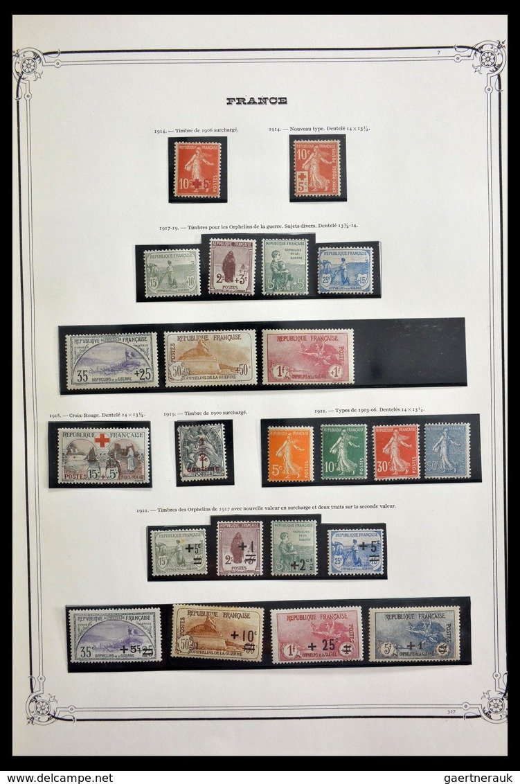 Frankreich: 1849-1945: Almost complete, mint hinged and used collection France 1849-1945 in old Yver