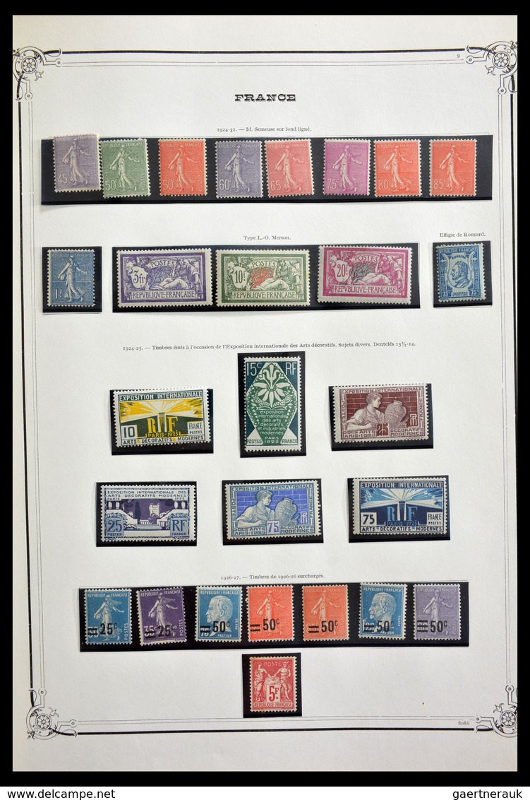 Frankreich: 1849-1945: Almost complete, mint hinged and used collection France 1849-1945 in old Yver