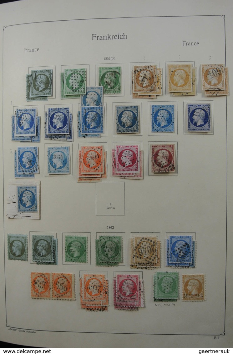 Frankreich: 1849-1959: Very Nice, Specialised, Almost Complete, Mint Hinged And Used Collection Fran - Sammlungen