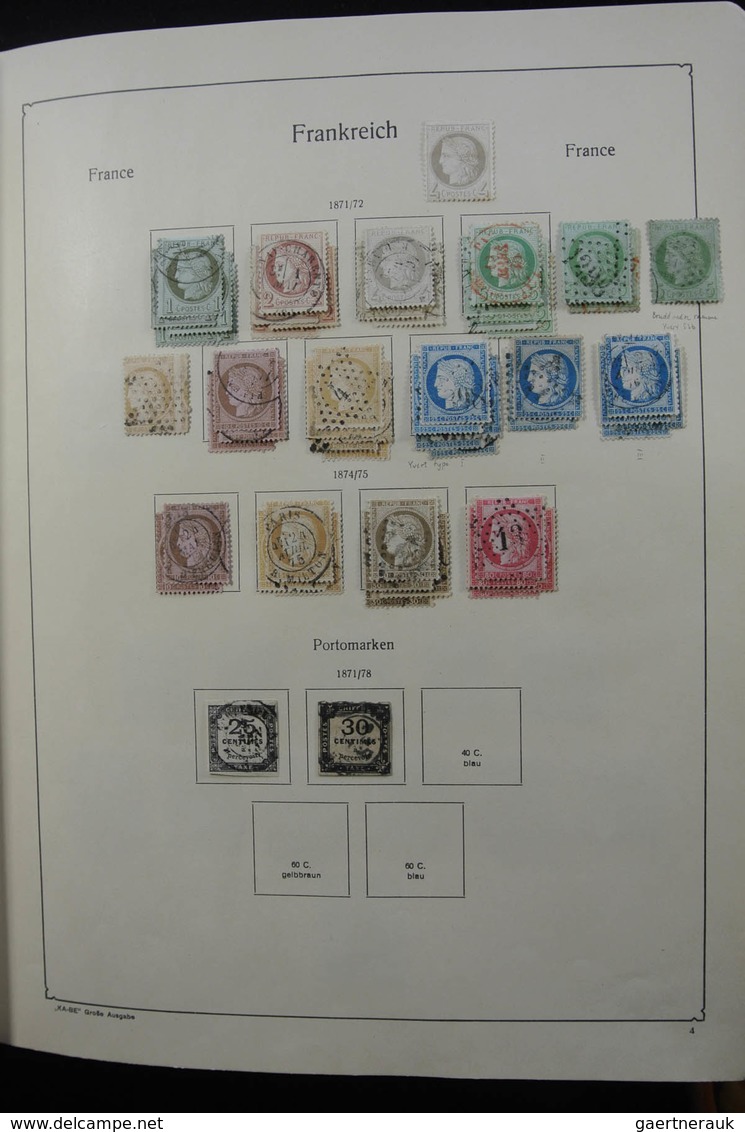 Frankreich: 1849-1959: Very nice, specialised, almost complete, mint hinged and used collection Fran