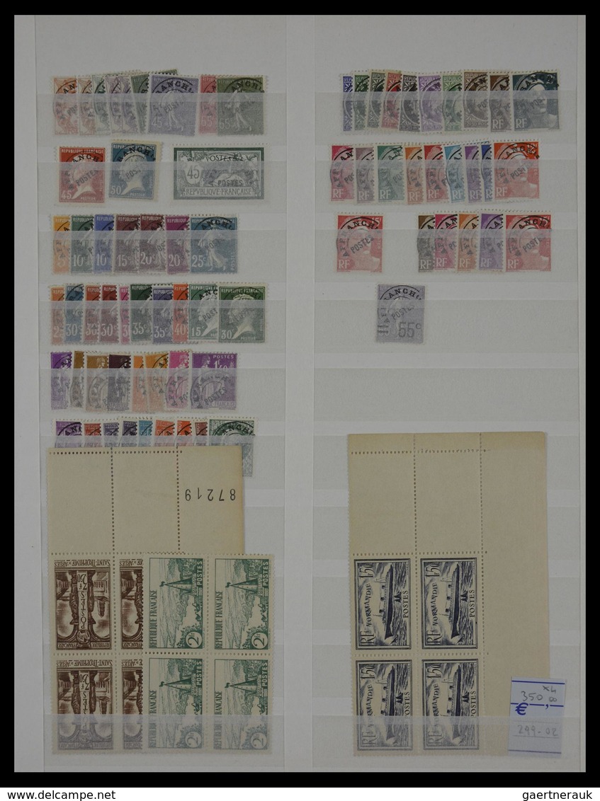 Frankreich: 1849-1960: Fantastis, mostly MNH and mint hinged dealer stock France 1849-1960 in fat st