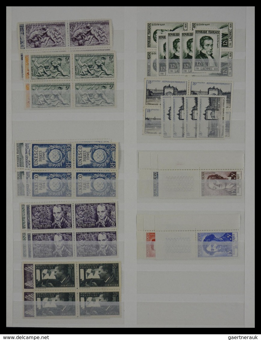 Frankreich: 1849-1960: Fantastis, mostly MNH and mint hinged dealer stock France 1849-1960 in fat st