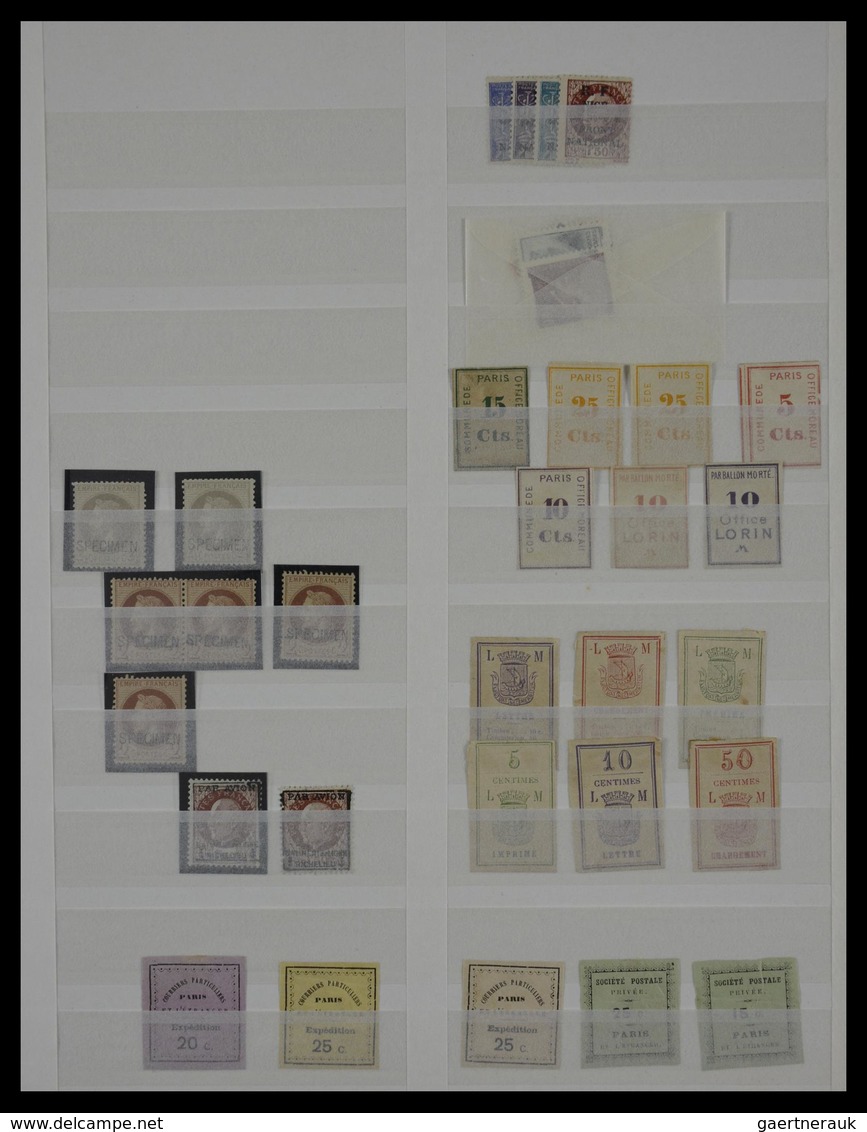 Frankreich: 1849-1960: Fantastis, mostly MNH and mint hinged dealer stock France 1849-1960 in fat st