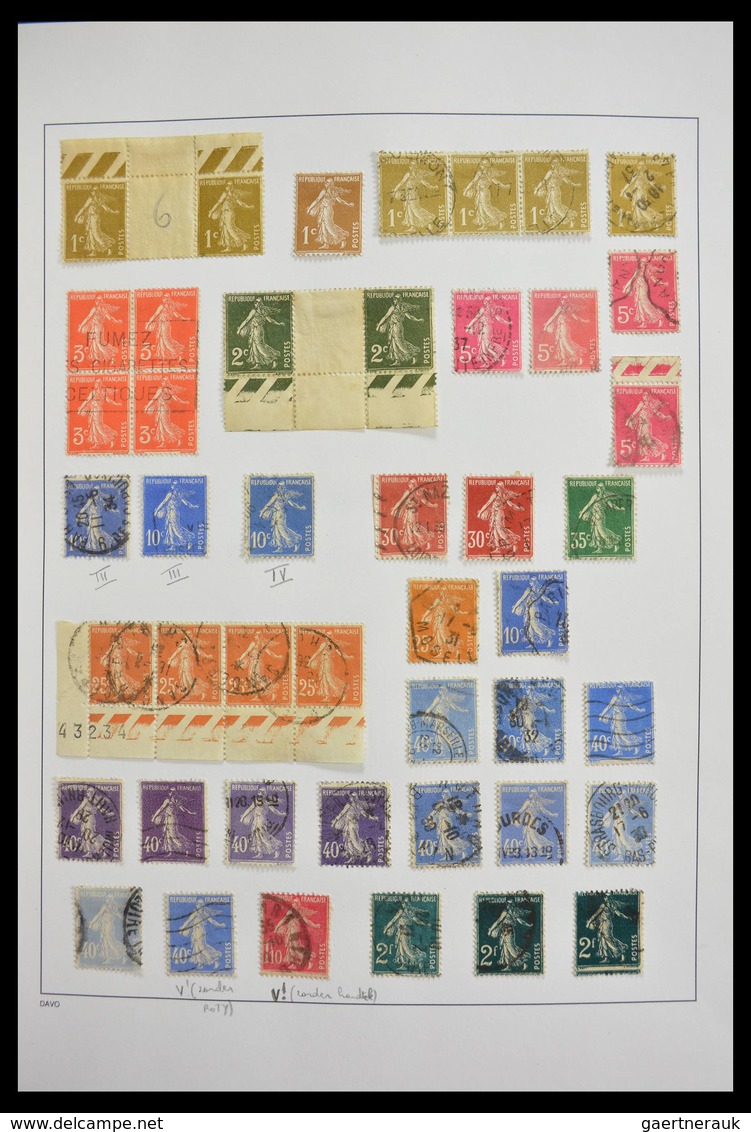 Frankreich: 1849-1997: Exciting nearly complete used collection, sometimes very specialised with man