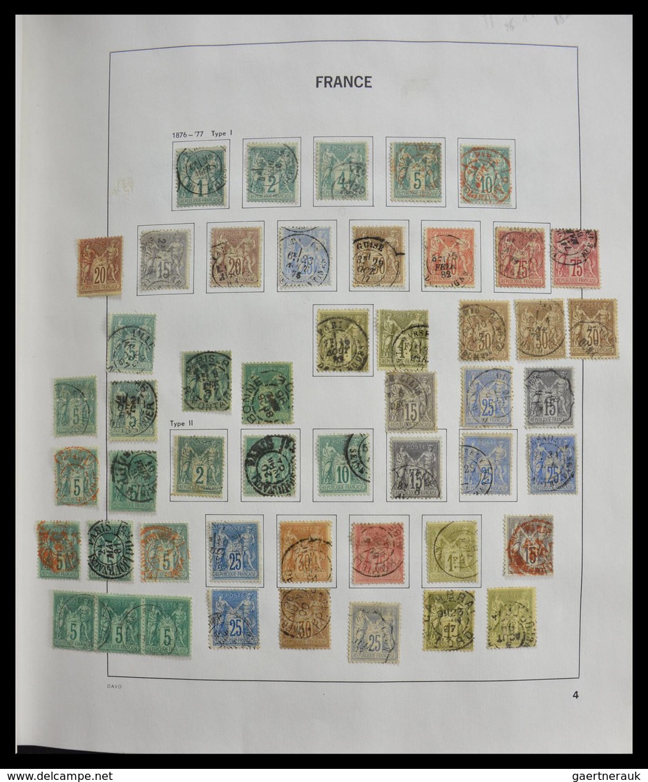 Frankreich: 1849-1997: Exciting nearly complete used collection, sometimes very specialised with man