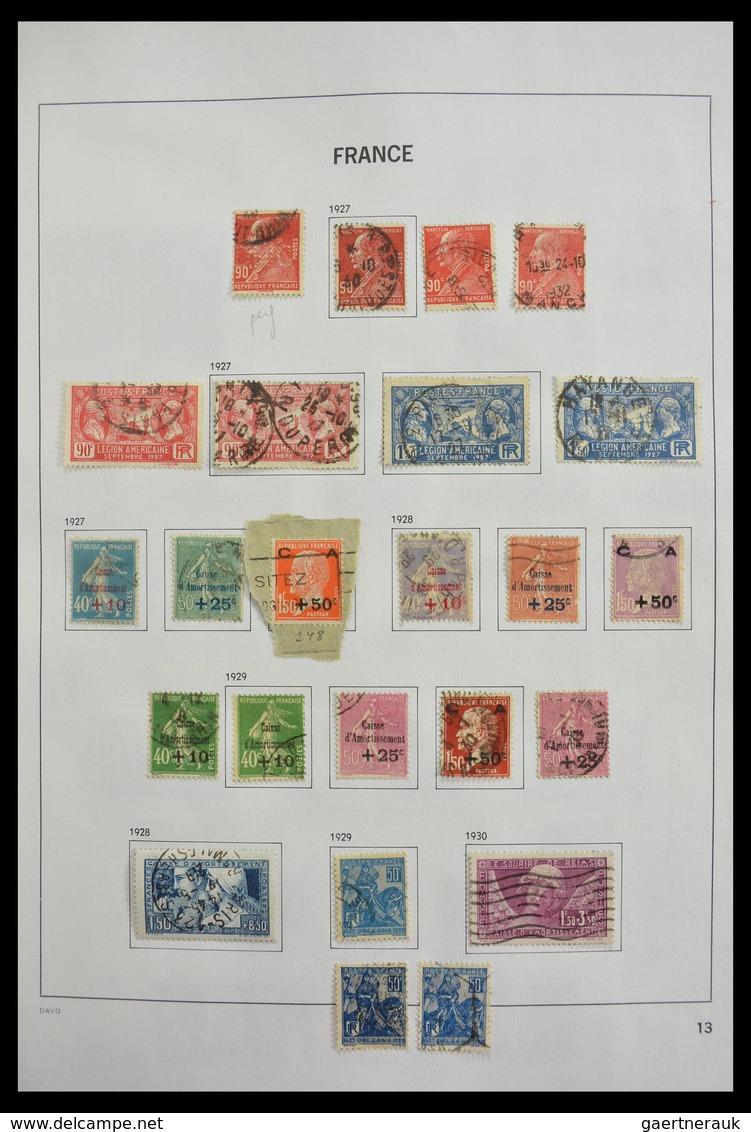 Frankreich: 1849-1997: Exciting nearly complete used collection, sometimes very specialised with man