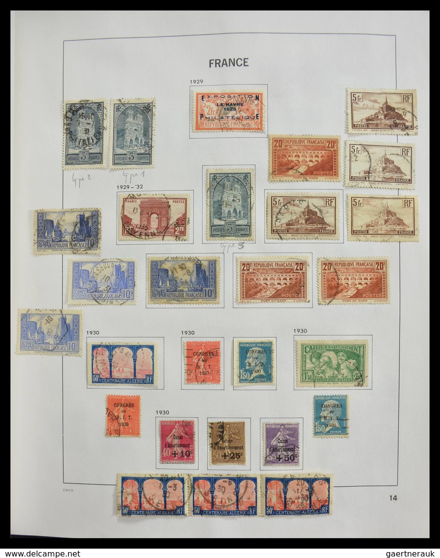 Frankreich: 1849-1997: Exciting nearly complete used collection, sometimes very specialised with man