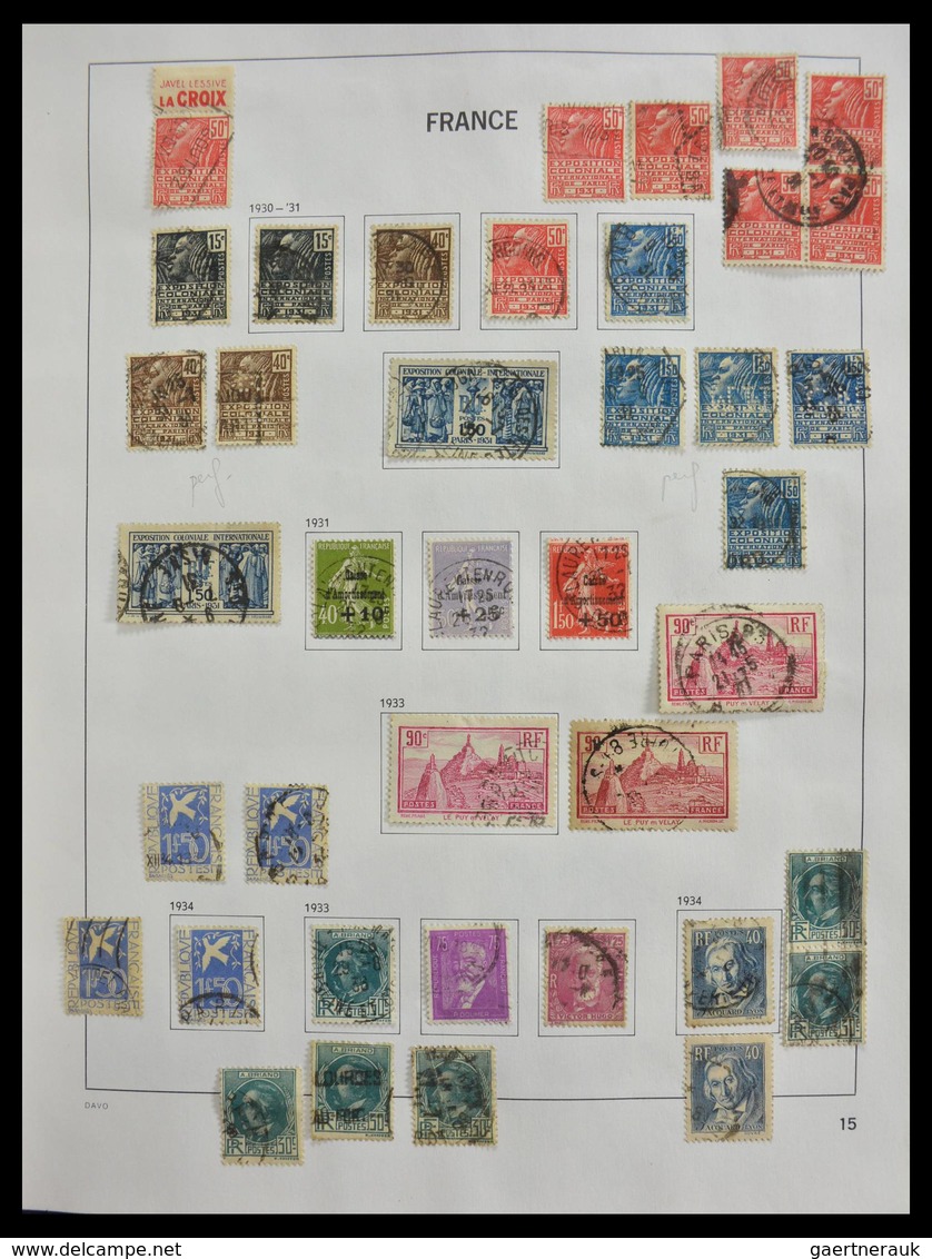 Frankreich: 1849-1997: Exciting nearly complete used collection, sometimes very specialised with man