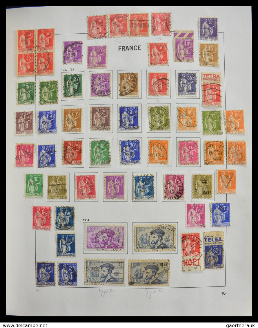 Frankreich: 1849-1997: Exciting nearly complete used collection, sometimes very specialised with man